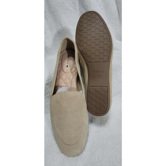 NWT Women's Birdies The Vesper Almond Toe Suede Loafer in Buttermilk size 7.5 - Picture 3 of 5